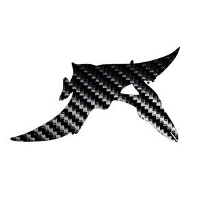 4 Pack Dinosaur Sticker Black Carbon Fiber Vinyl Decal Logo Laptop Window
